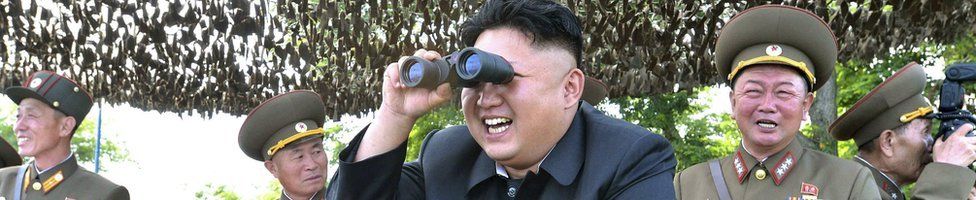 Kim Jong-Un alongside military figures
