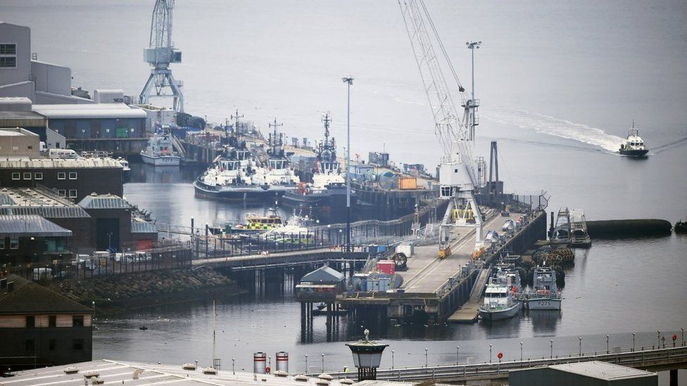 A general view of Faslane submarine base