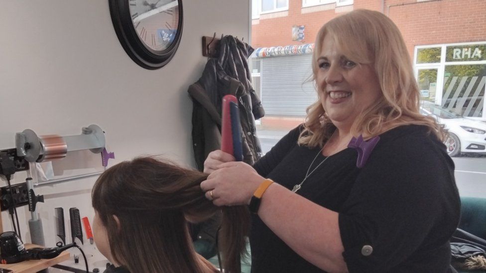 Tracy Williams, a self-employed hairdresser at Cariad Hair Company