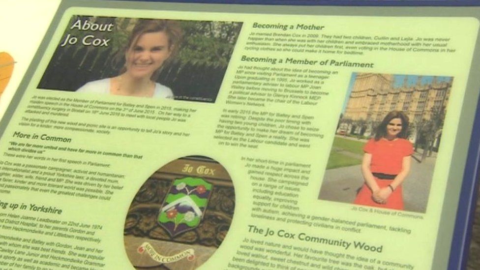 Sign at Jo Cox Community Wood