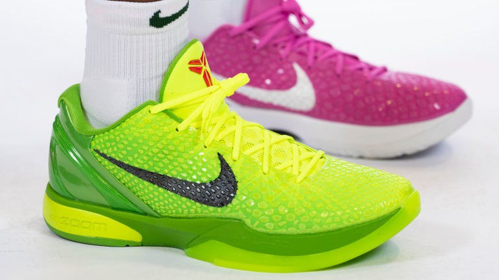 Nike basketball shoes store neon green