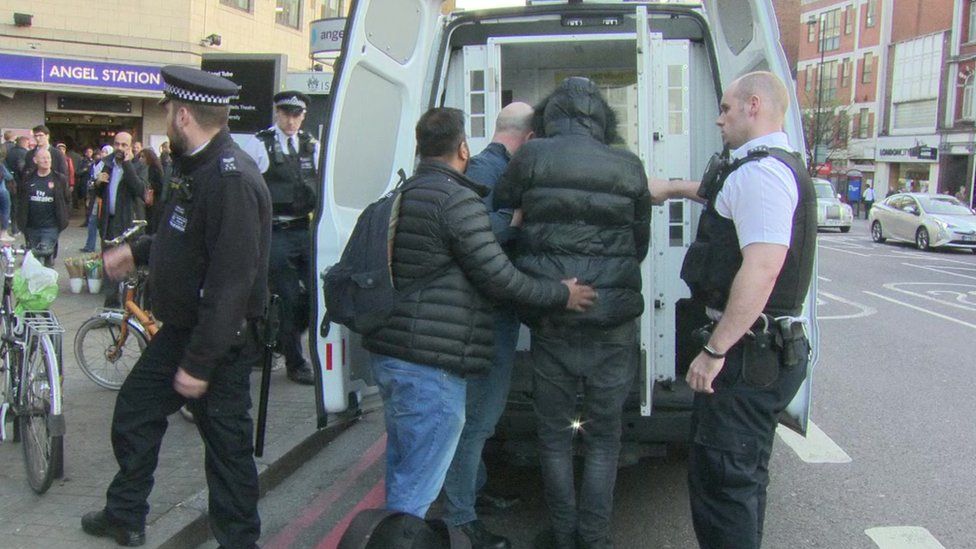 Police carrying out stop-and-search in London