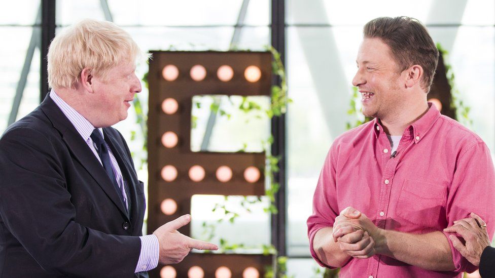Boris Johnson and Jamie Oliver