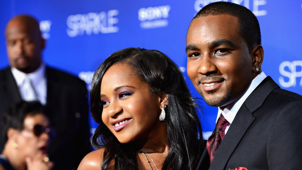 Bobbi Kristina Brown (L) and Nick Gordon in Hollywood in August 2012