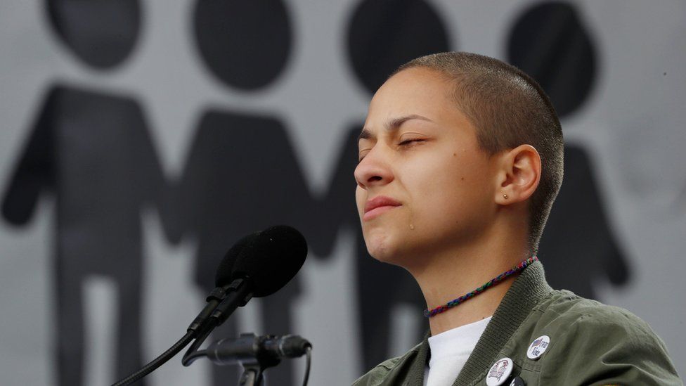 Emma Gonzalez during her March For Our Lives speech in Washington, 24 March 2018