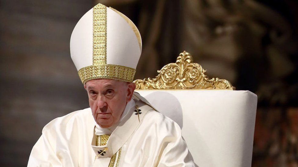 Pope Francis during Mass at the Vatican, September 2021