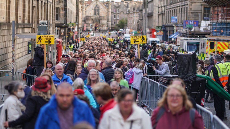 Crowds in Edinburgh