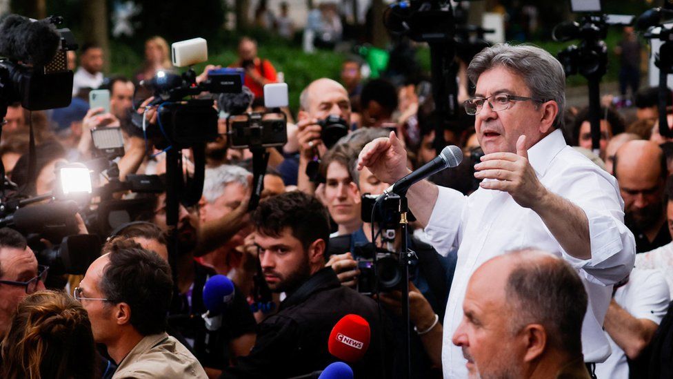 Jean-Luc Melenchon, leader of French far-left opposition party La France Insoumise