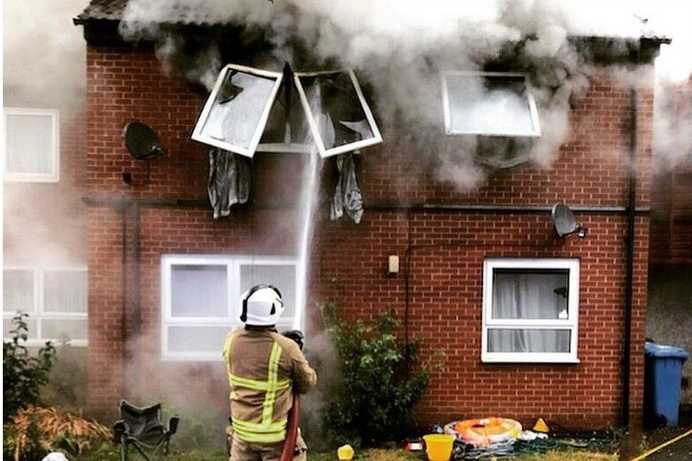 Family with young children flee Leicester house fire BBC News