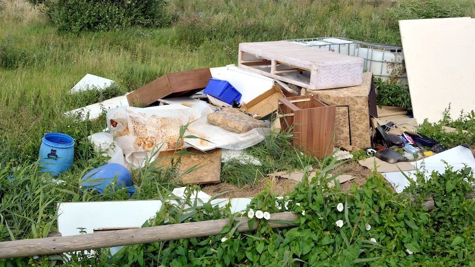 Fly-tipping in the countryside