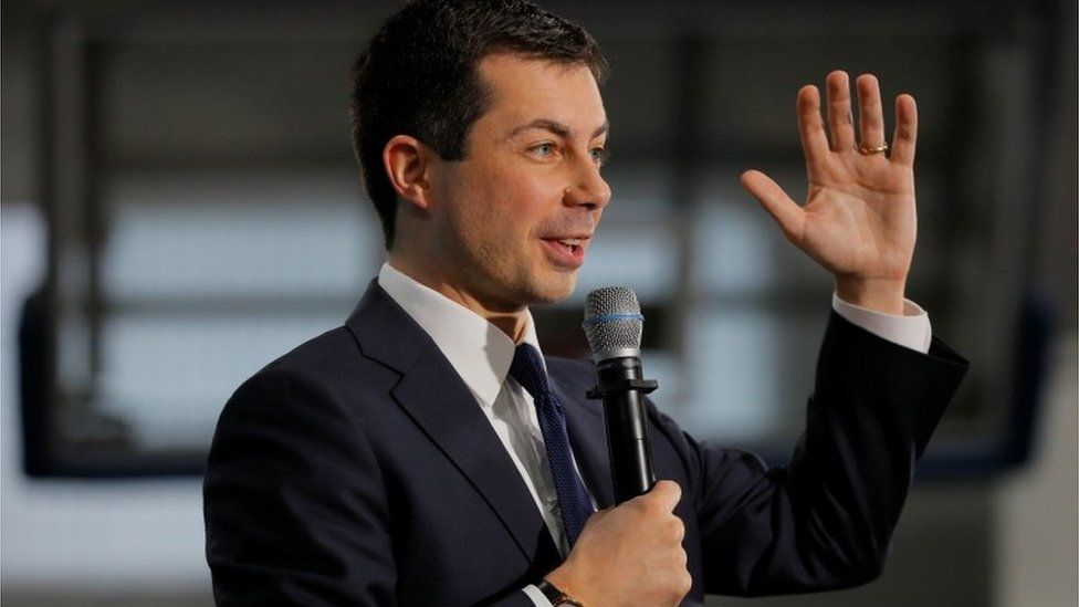 Pete Buttigieg, Democratic candidate, on the campaign trail in New Hampshire, 3 January 2020