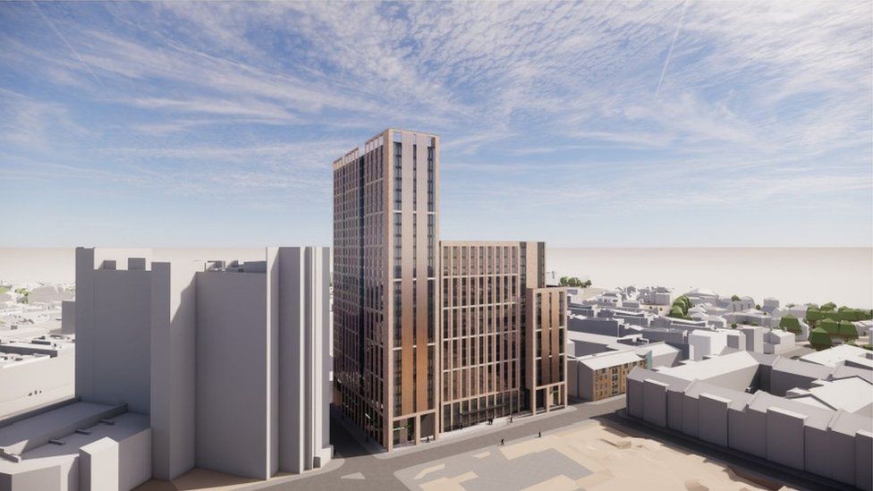 Sheffield plan for Yorkshire's tallest building scaled down BBC News