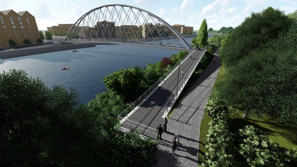 Plans for new River Trent bridge in Nottingham unveiled - BBC News