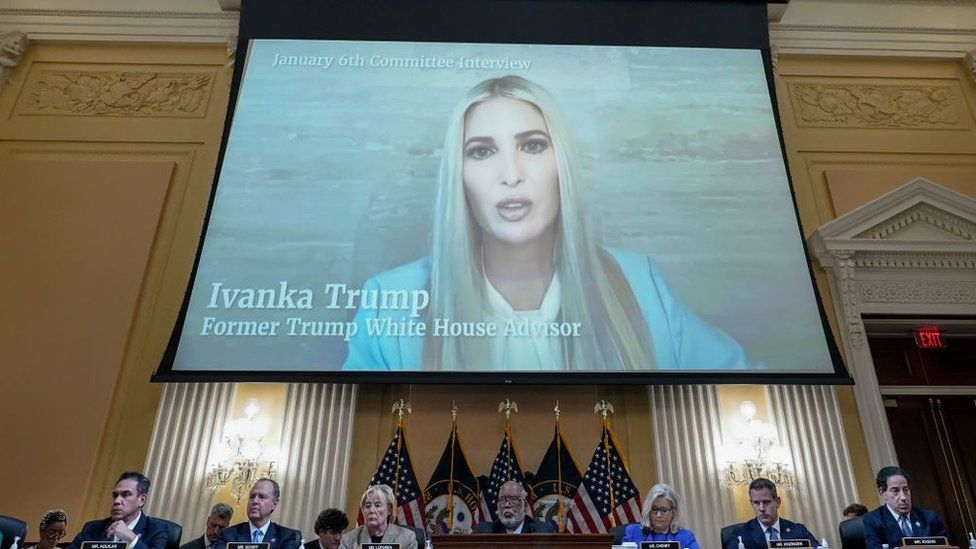 The committee plays footage of Ivanka Trump's testimony