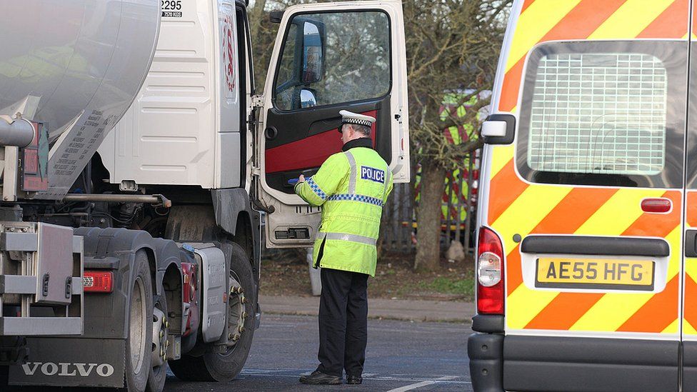 Lorry searched