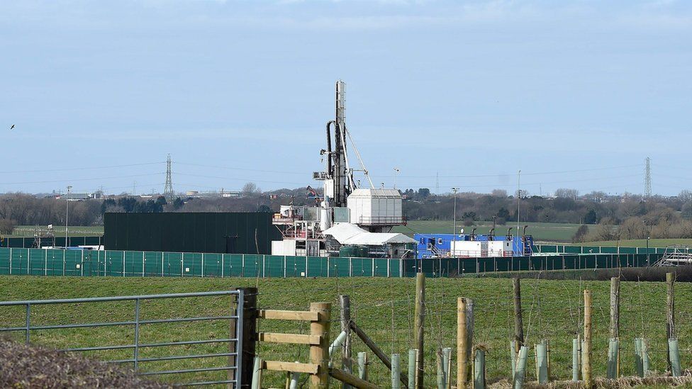 Drilling equipment at the Preston New Road drill site