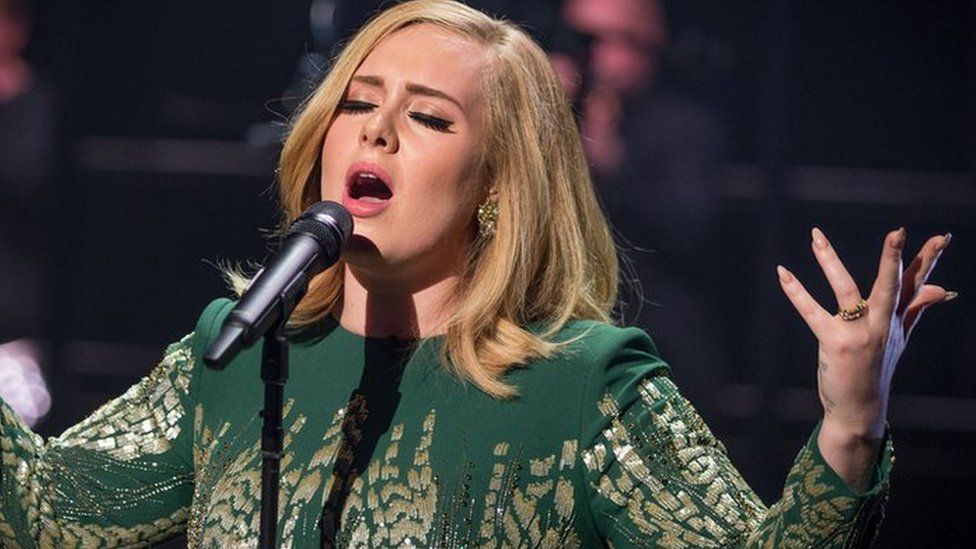Adele performing live