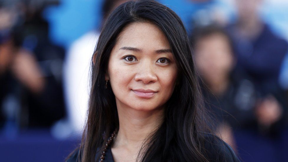 Golden Globes Tears As Chloe Zhao Becomes First Asian Woman To Win Best Director Bbc News