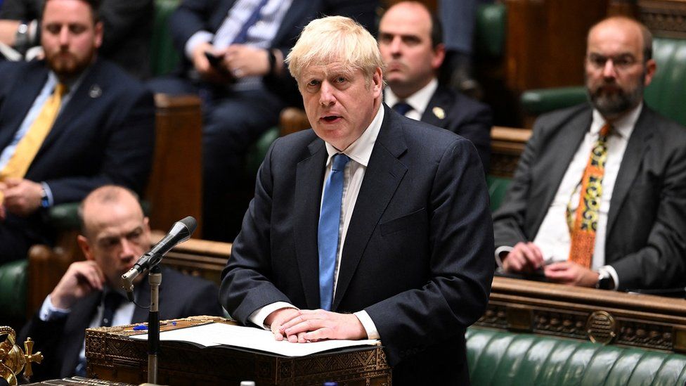 Boris Johnson in the House of Commons