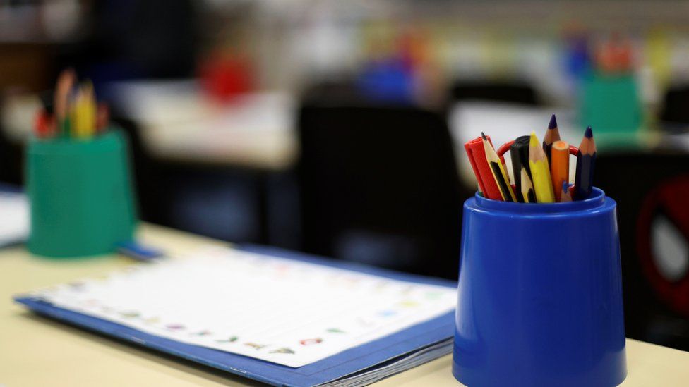 Picture of school desk