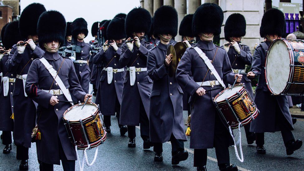 Grenadier Guards on parade