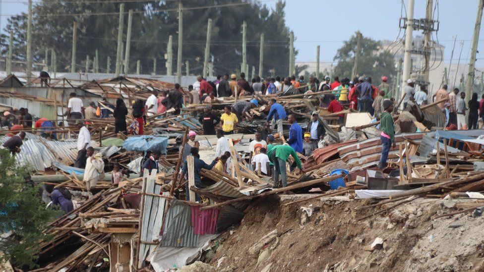 Demolished houses