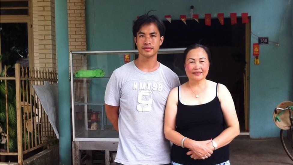 Picture of Tat Way Lay and his mother in Ho Chi Minh City in early 2015