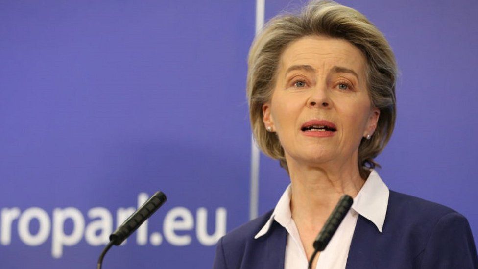 EU Commission President Ursula von der Leyen, 20 Jan 21