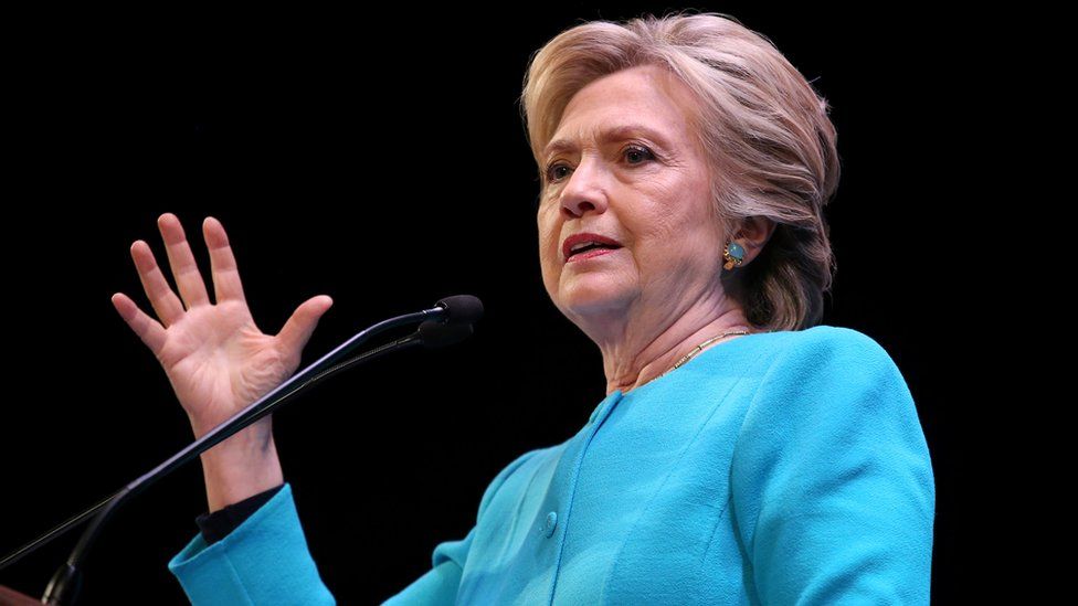 Hillary Clinton speaks at a fundraiser in Seattle, Washington, on 14 October 2016