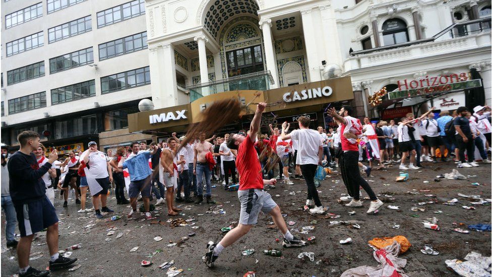 England fans causing trouble