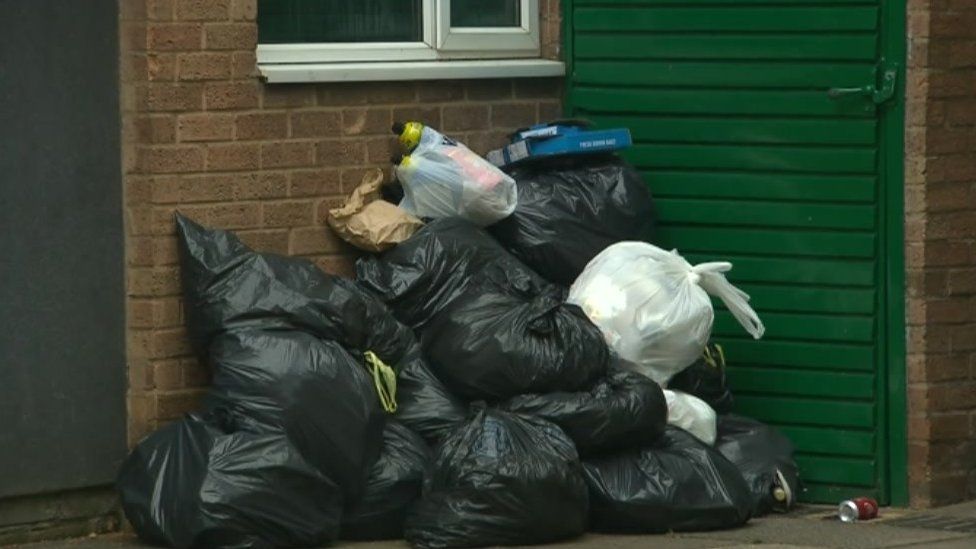 Rubbish on Birmingham streets