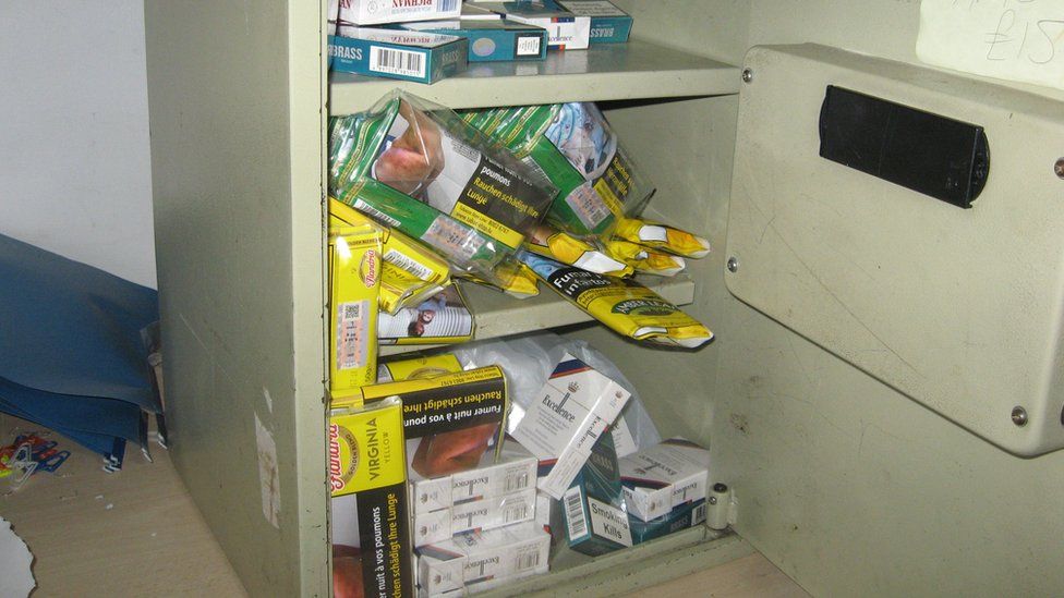 Illegal tobacco discovered in a safe