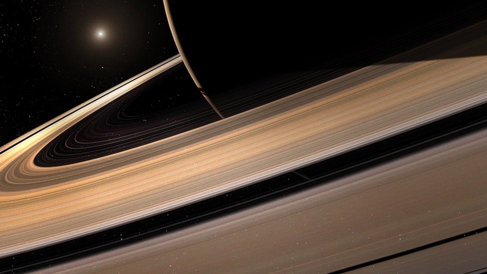 Saturn's rings, zoomed in