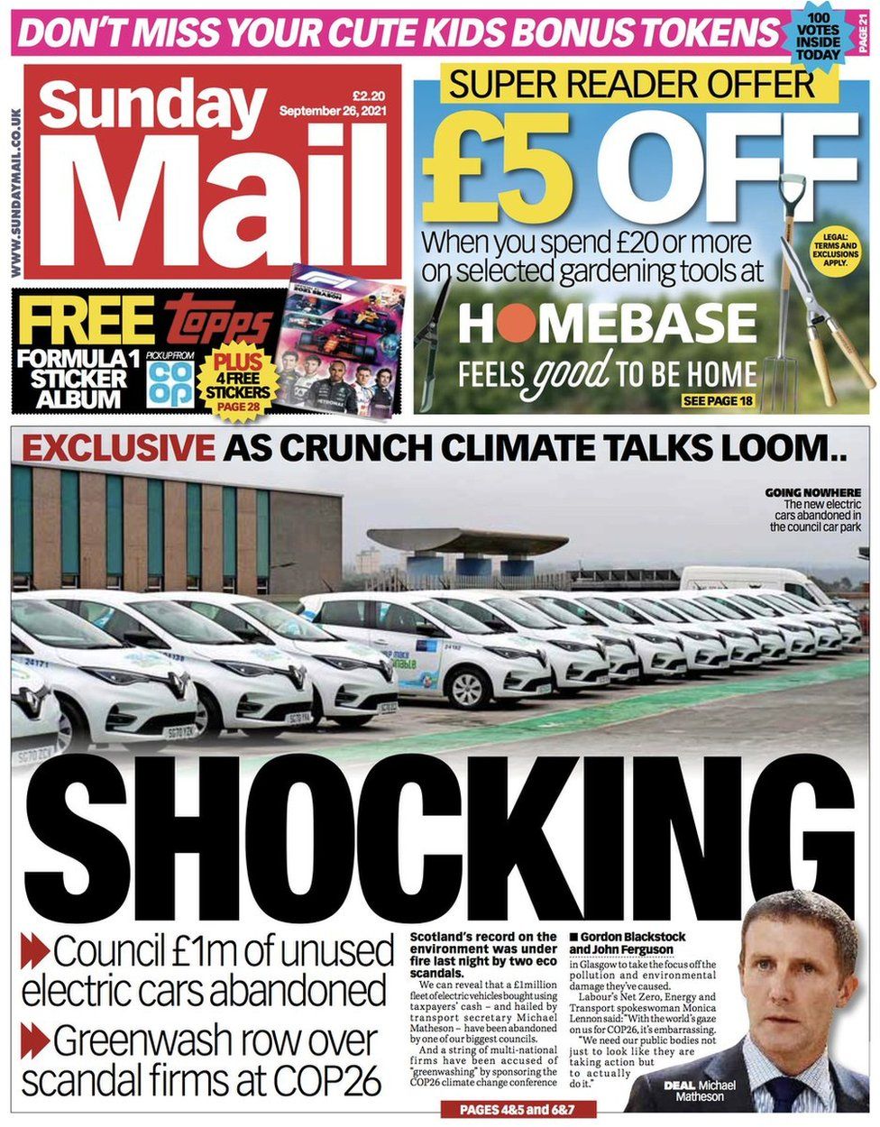 Scotland's papers 'Surprise' fall in cases and council car 'scandal