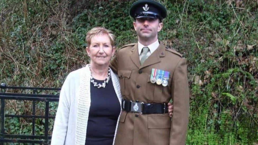 Image of James Kirby with his mother, Jackie