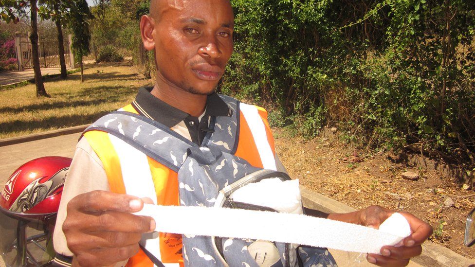 Anicet likes the idea of being a boda-boda driver who saves rather takes lives