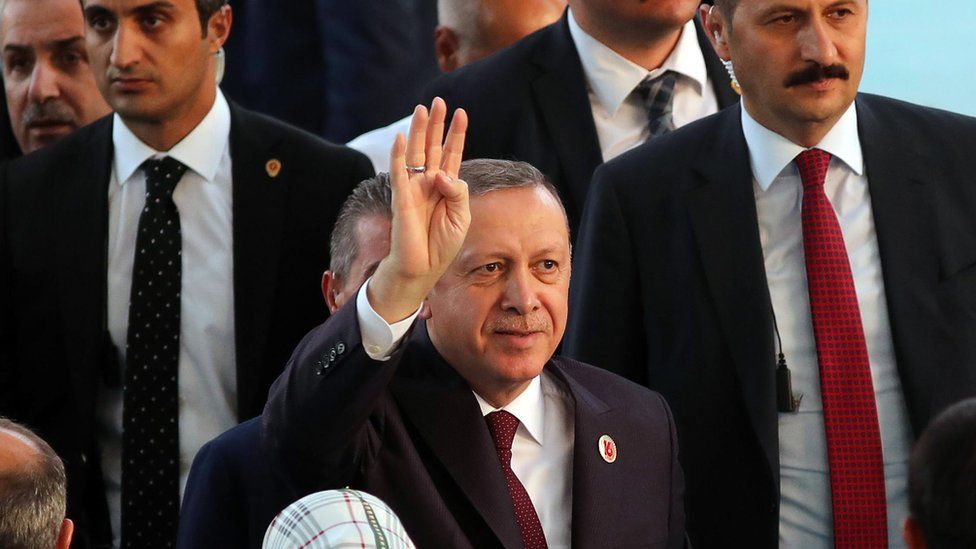 President Erdogan at an AK Party rally, 14 Aug 17