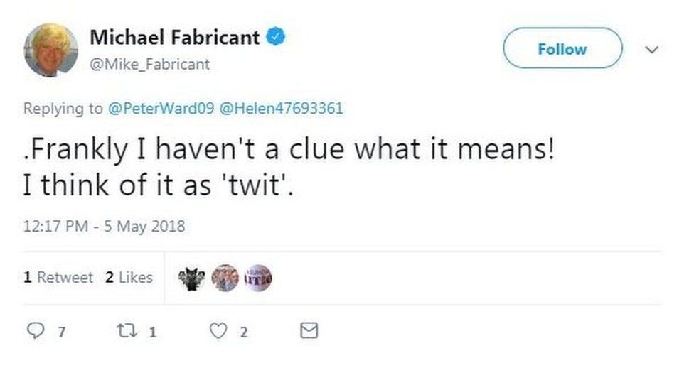 Michael Fabricant's tweet