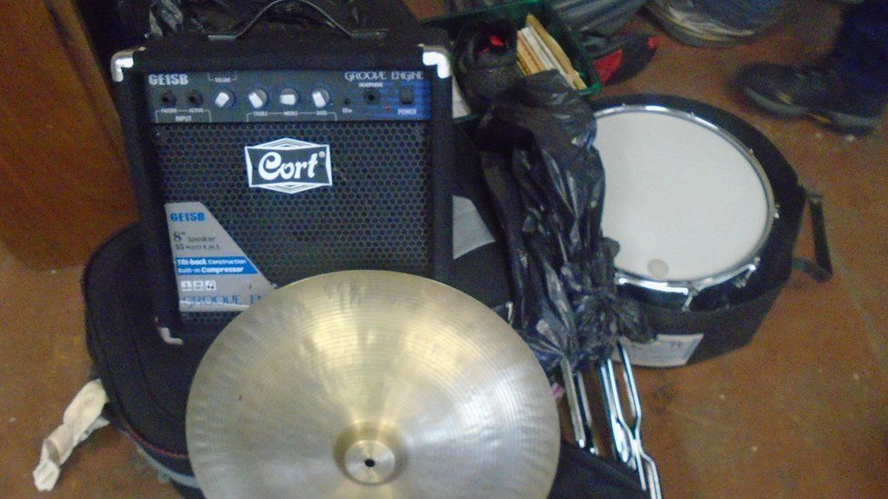 A drum kit