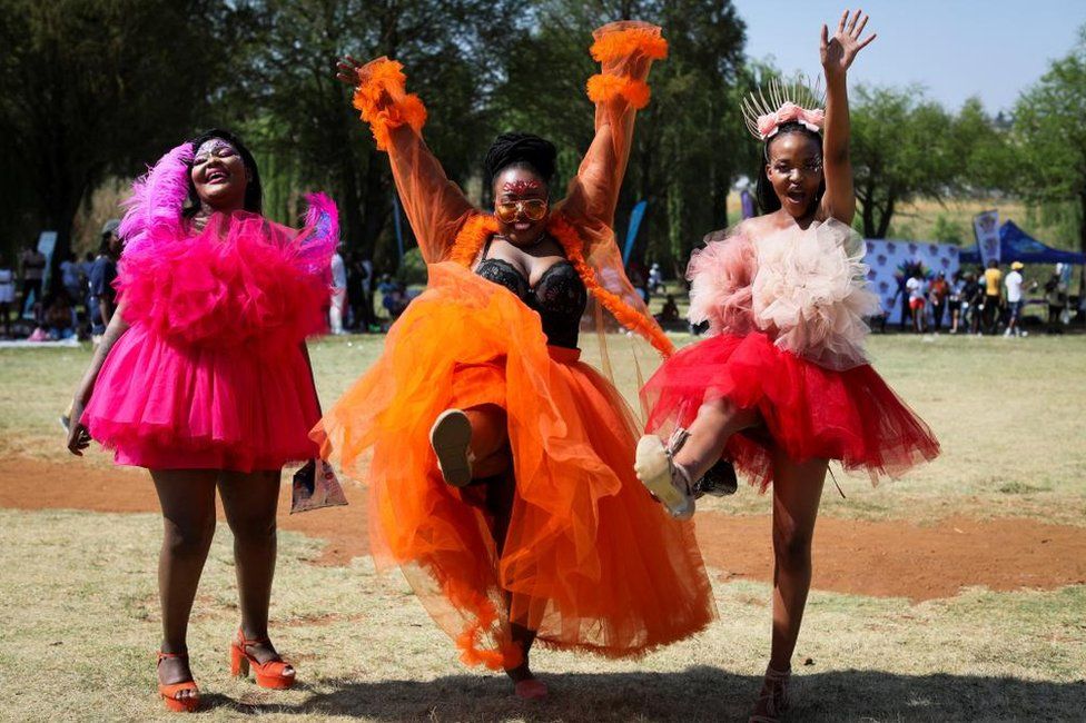 Participants attend the Soweto Pride Festival in support of gay rights in Johannesburg, South Africa, September 24, 2022