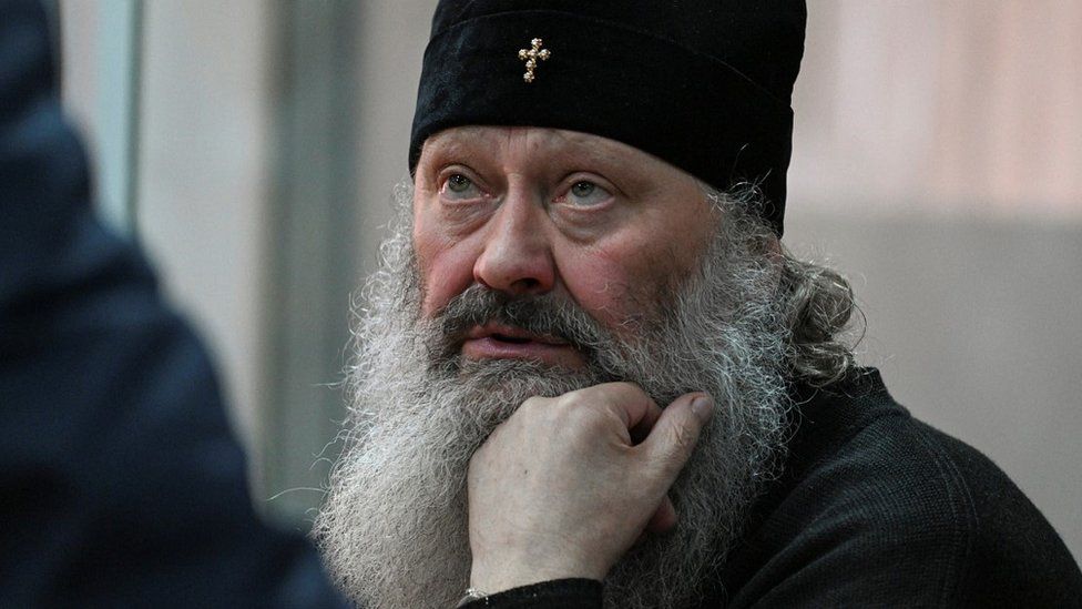 Metropolitan Pavel Lebed in court in Kyiv, 1 Apr 23