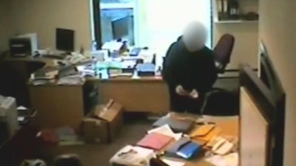 The HMRC released a still from their footage inside the accountant's office