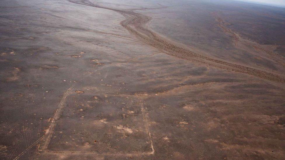 An aerial view of the western camp in Jordan