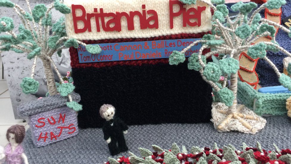 A knitted Britannia Pier, Great Yarmouth