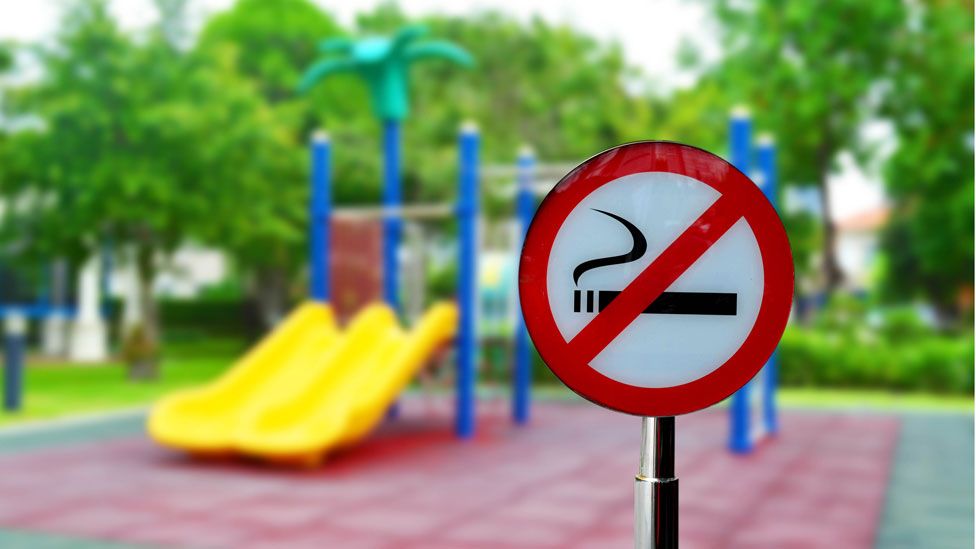 No smoking sign in playground