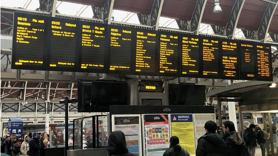 A number of trains were delayed at London Paddington