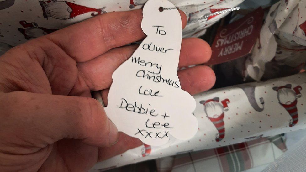 Stolen Christmas presents with labels