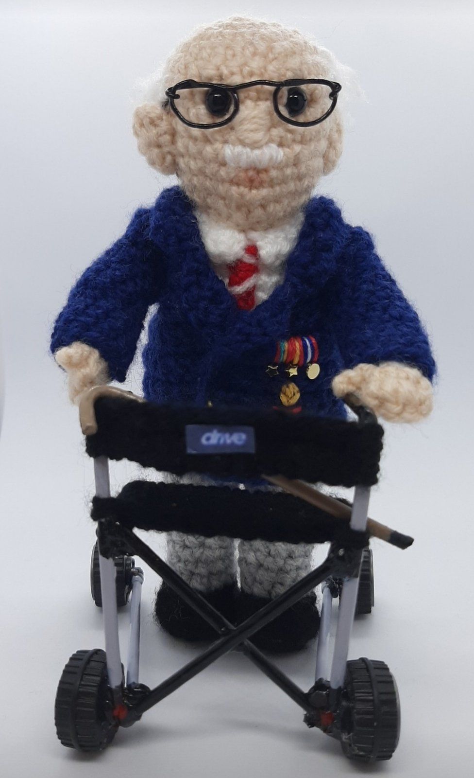 Crocheted Captain Sir Tom Moore