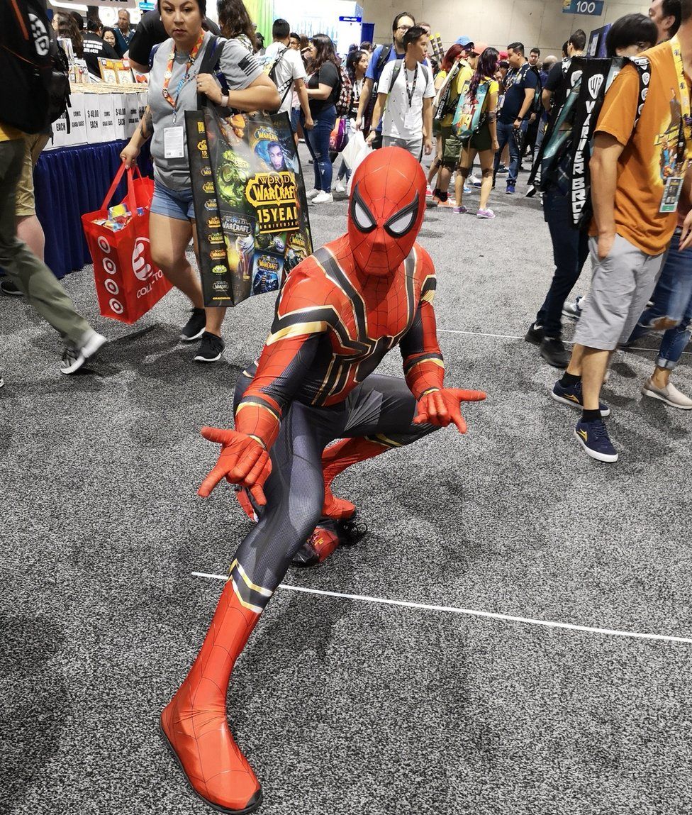 Man dressed up as Spiderman