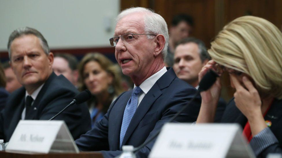 Captain Chesley "Sully" Sullenberger testifies during a House Transportation and Infrastructure Committee hearing on the status of the grounded Boeing 737 MAX in June 2019